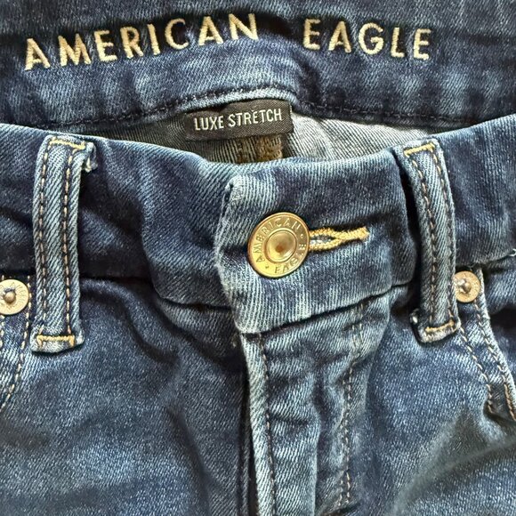 American Eagle Womens Luxe Stretch Distressed Skinny Jeans Size 4 Regular - Picture 2 of 7